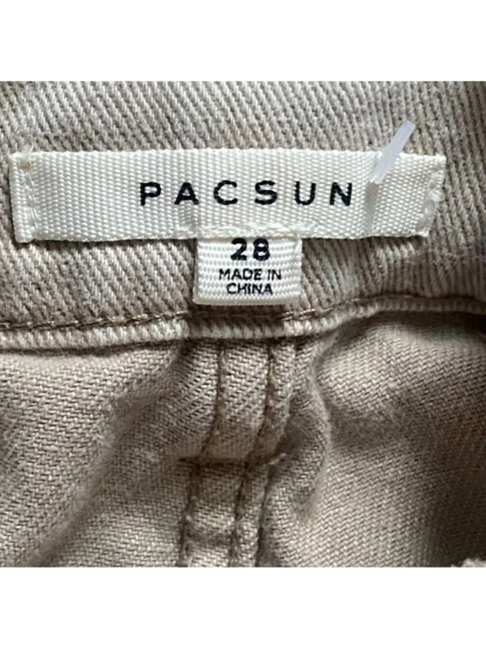 Pac Sun Acid Washed Belted Denim Mini Skirt-Light Gray-Size 28-GUC
